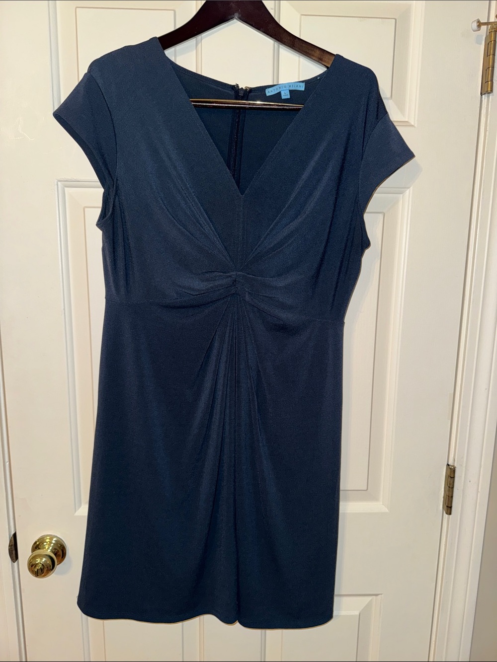 ANTONIO MELANI Midnight Navy V-Neck Dress
